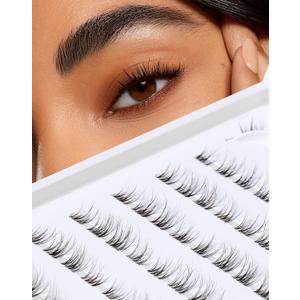 3 x Individual Lashes Cluster Natural Mink Cluster Lash Extensions Small Lashes Wispy 3/4 False Eyelashes DIY Lash Extension at Home 7 Pairs KS20