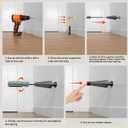 Mousike 4.5" Matte Black Door Stoppers (6 Pack) - Heavy Duty Industrial Spring Stops for Solid Core, Garage, Warehouse, Office & Commercial Doors - Silent, Strong, Shock Absorbing Topes para Puertas