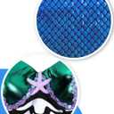 Women's Midnight Siren Costume  Skeleton Mermaid Halloween Dress with Iridescent Tail & Headband (L)