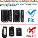 Key Fob Cover Case Compatible with 2019-2024 Mazda 3/Hatchback, 2020-2024 CX-5, CX-30, CX-9 Accessories (Black)