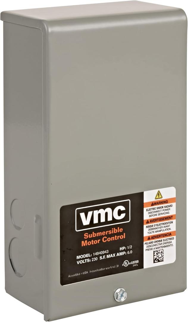 Red Lion RLCB05-230 1/2-HP 230-Volt VMC Control Box for Submersible Well Pump, Grey, 640189 Red Lion RLCB05-230 1/2-HP 230-Volt VMC Control Box for Submersible Well Pump, Grey, 640189