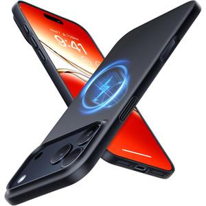 TORRAS Magnetic Slim-Fit for iPhone 17 PRO MAX Case, Ultra-Thin 17 ProMax Phone Case Compatible with MagSafe, Light Anti-Scratch Matte Hard PC Bayer 6.9 inch OriginFit, Matte Black