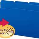 Smead Poly File Folder, 1/3-Cut Tab, Letter Size, Blue, 24 per Box (10503)