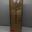 5ft Snow Flocked Christmas Tree Pre-Lit with Warm Lights, White Frosted Pencil Noble Fir, Lighted Slim Artificial Xmas Tree Metal Stand, Premium Holiday Decoration UL Listed