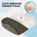 ROYALAY Ergonomic Recliner Cushions for Elderly, Memory Foam Recliner Cushions for Long Sitting, Chair Seat Pad for Back Pain with Detachable Cover(Brown)