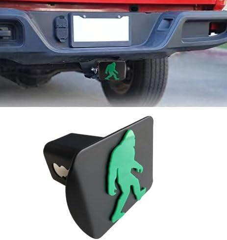 Custom 3D Metal Trailer Hitch Cover for 2'' Towing Rear Receiver Plug Cover Sasquatch BigFoot ALPHA Emblem Cool Cars SUV Pickup Trucks Heavy Duty, TCG-550