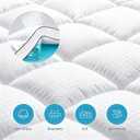 MASVIS Queen Size Dual Layer 4 Inch Memory Foam Mattress Topper, 2 Inch Cooling Gel Memory Foam and 2 Inch Pillow Top Mattress Pad Cover for Back Pain, Medium Support