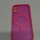 CANSHN Magnetic for iPhone 16 Plus Case, Upgraded [Full Camera Protection] [Compatible with Magsafe] [Translucent Matte] Shockproof Protective Phone Case for iPhone 16 Plus - Hot Pink