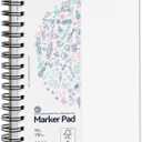 Ohuhu Double-Sided Marker Pads Art Sketchbook Bleedproof - 5.5"x8.5" Small Paper Size - 90 lb/150 gsm Smooth Drawing Paper - 60 Sheets/120 Pages, Spiral Bound Sketching Book for Alcohol Markers Paints