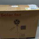 Sumind 16'' Solar Oscillating Standing Fan with Solar Panel, Portable Rechargeable Mobile Floor Fans, with 5V Light Bulb, 15000mah Battery, Two Charging Methods, 3 Speeds, for Bedroom Study or Outdoor