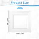 Xthrotsenk White Square Plastic Plates 100 Packs Disposable Dessert Plates 6.5" Cake Appetizer Salad Reusable Heavy Duty Plate for Wedding Party