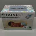 The Honest Company Clean Conscious Diapers for Sensitive Skin | Up to 100% Leakproof | Hypoallergenic, Fragrance Free | Gender Neutral | Club Box, Size Newborn, 72 Count (Prints May Vary)