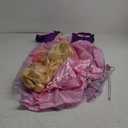 G.C Girls Princess Costume Dress Up Toddler Puff Sleeve Dresses Wig Crown Wand Jewelry Halloween Cosplay Clothes (130 (7-8 Years))