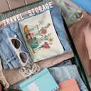 Science Teacher Gifts Makeup Bag - Floral Beakers Cosmetic Pouch (Chemistry - Flower)