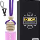 2 x Ikeda Car Air Freshener: Hanging Car Smell Air Freshener | 10ml Hanging Car Perfume | Long Lasting Fragrance | Strong Scents Diffuser for Auto Home (White Peach|Circular)