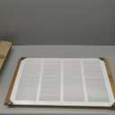 HVAC Premium 22'' x 14'' [Duct Opening] Flat Stamped Steel Return Air Grille - Sidewall and Ceiling - HVAC Vent Duct Cover - White [Outer Dimensions: 23.75''w X 15.75''h]