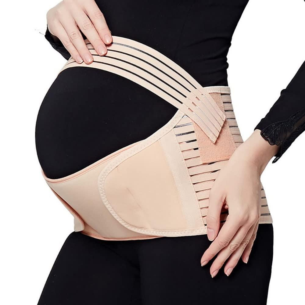 Lit-Pack 3-in-1 Pregnancy Support Maternity Belt Belly Belt Waist Care Abdomen Support Back Brace Pregnancy Protector (Pink, Medium)