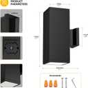 Modern Outdoor Wall Light Fixture - Aluminum Exterior Sconce, Waterproof, Wall Mount for Porch, House Outside