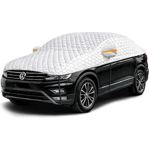 Hail Protector Car Cover SUV, Multi-Layer Cotton Padded Half Car Cover, Thickened Top Protection for Hail, Snow & Impact, Fits SUV L