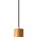 TeHenoo Modern Pendant Light,12 inch,Natural Wood and Brass Accent,Adjustable Simple Pendant Light Fixture for Kitchen Island, Dining Room, Matte White