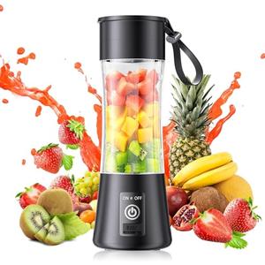 Cordless Mini Blender Make Smoothies & Shakes - Portable Blender with 380ML BPA-Free Travel Cup, USB Rechargeable, Easy to Clean, Suit in Gym/Office