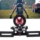 DREAMIZER 12V Black Motorcycle Tail Light Brake Stop Running Light Lamp with License Plate Holder Compatible With Bobber Chopper Cafe Racer