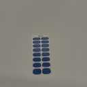 ohora Semi Cured Gel Nail Strips (N Afterglow) - Blue, Glitter, Works with Any UV/LED Lamps, Salon-Quality, Long Lasting, Easy to Apply & Remove - Includes 2 Prep Pads, Nail File & Wooden Stick