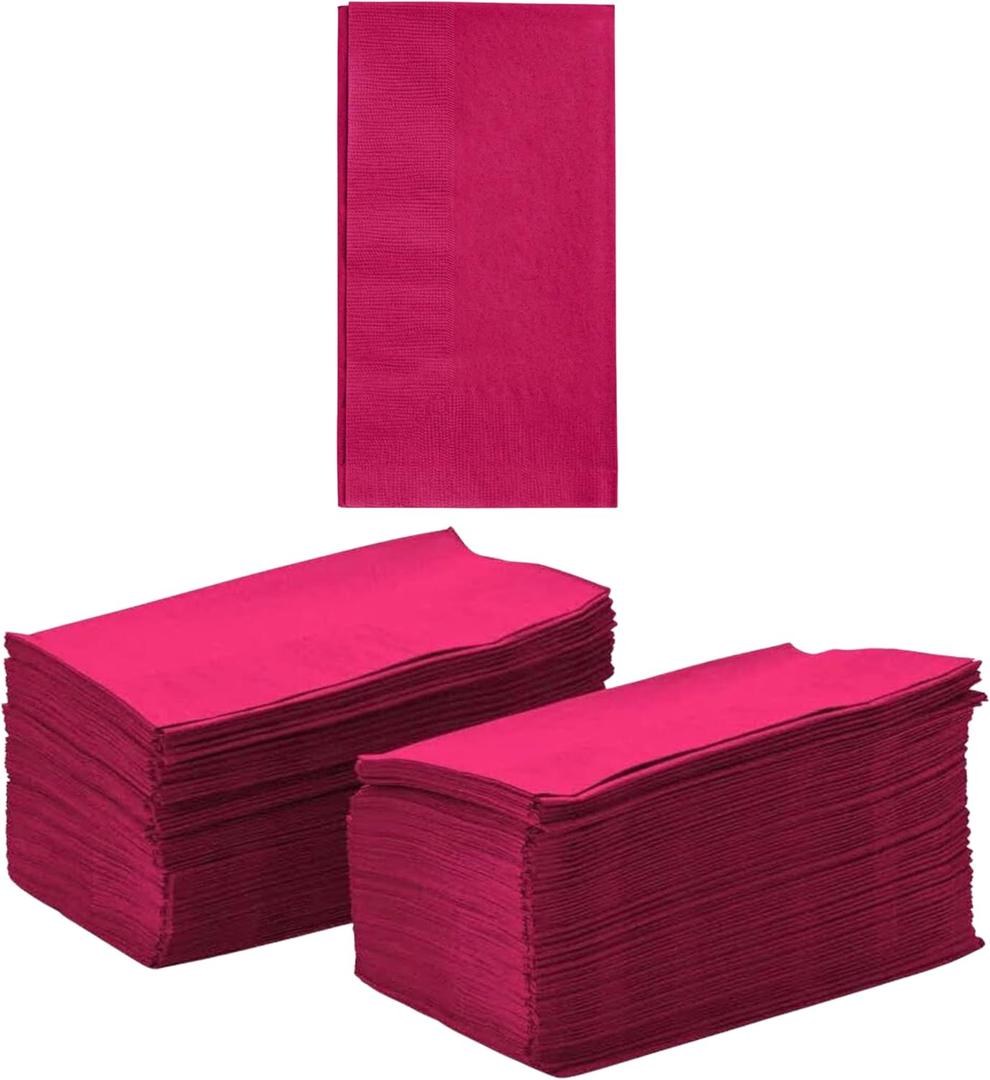 Perfectware 2 Ply Burgundy Dinner Napkins - 2 Ply Dinner Burgundy -125 Count (Pack of 1)