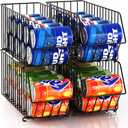 Soda Can Organizer Stackable 4 Tier Can Organizer for Pantry Drink Organizer for Pantry Can Storage Organizer Pantry Can Dispenser for Pantry Can Holders for Pantry(L 15.35in X W 5.78in X H 25.59in)