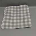 CARRIE HOME Farmhouse Light Grey and White Gingham Plaid Pillow Covers 18x18 Set of 2, Gray Checkered Pillow Covers 18 x 18, Outdoor Buffalo Plaid Decorative Throw Pillows (No Pillow Inserts)
