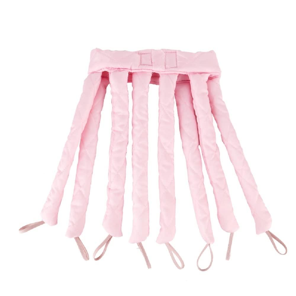 Tirdkid Pink Heatless Curling Rod Headband, 2026 New Upgraded Eight Claw Design Heatless Curler with Removable & Adjustable Heatless Curls, Pink