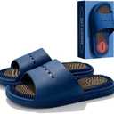 MOTTLED SKY Acupressure Massage Slippers Acupressure Foot Massager Shoes Reflexology Sandals Gift for Men Women Reduce Feet Neuropathy Pain Relief and Tension (Blue,US Women 9.5-10/ Men -8.5)