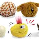 Interactive Dog Toy, Plush Electric Dog Toy, Vibrating and Squeaky, Battery Operated, Prevent Boredom for Pets (Kit)