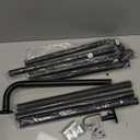 2 Pack Magnetic Curtain Rod for Metal Doors, French Door Curtain Rods Adjustable from 17 to 30 Inch, 3/8 Inch Diameter, Magnetic Cafe Curtains Rod, No Tool and Easy Installation, Black