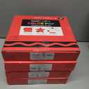 4 x Crayola Color Pop Scarlet Red and Gold Star Party Supplies (12 Paper Plates, 12 Paper Straws, 12 Place cards, 24 Napkins) for Birthdays, Christmas, Graduations, Fourth of July (5CLP1013)