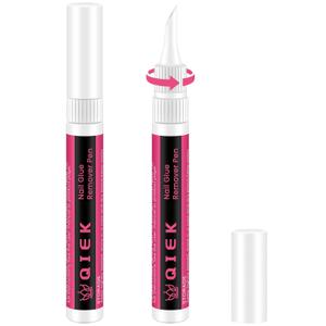 3 x Nail Glue Remover for Press On Nails, 10ml*2pcs Upgraded 2 in 1 Twist & Remove Pen Design Gentle Quick Removal, Semi Solid Nail Glue Adhesive Remover, Not for Gel Polish Base Coat