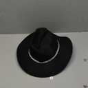 Glitter Silver Black Cowboy Hats for Women - Western Sparkly Rhinestone Cowgirl Hat for Ladies Size M-L (7-7 1/4)