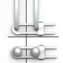 Pack of 12 - Baby Proofing Cabinet Locks Adjustable U Shaped Baby Safety Latches for Drawers, Fridge, Closet Modern Baby Proofing Cabinet Lock with Extra Secure Lock Buttons (White)