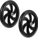 Datanly 2 Sets Replacement Wheelchair Wheels for Walkers 7.5 Inch Wheelchair Front Wheels Anti Slip Walker Rubber Replacement for Stroller Casters Rollers Accessories