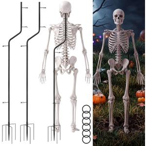 Briwooody 7.6 ft Large Halloween Skeleton Stand