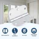 TICONN 48-Pack 3.5 Inch Door Hinges with 5/8" Radius Corner, 3-1/2 x 3-1/2 Inch Iron Bifold Residential Doors Hardware (5/8" Radius Corner, Satin Chrome, 48 Pack)