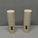 LARS NYSM Electric Salt and Pepper Grinder Set, USB Rechargeable, Automatic Salt and Pepper Mills, Spice Shakers Refillable with LED Light, Adjustable Coarseness, Ceramic Grinder (Butter Cream)