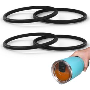 Rubber Seal Replacement Gasket for Yeti Lid, Leak-proof O Ring Replacement Compatible with YETI 30/32 oz Tumbler, 14 oz Mug and 35/42 oz Straw Mug, 4 Packs