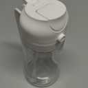 TrendPlain 16oz/470ml Glass Olive Oil Sprayer for Cooking  2 in 1 Olive Oil Dispenser Bottle for Kitchen Gadgets and Air Fryer Accessories, Salad, BBQ - White