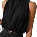 SOLY HUX Womens Halter Tops Sleeveless High Neck Summer Crop Tops Dressy Casual Blouses XL