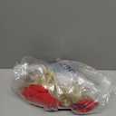 Xtinmee 3 Pcs Christmas Home Cosplay Christmas Funny Movie Costume Red Fair Isle Beanie Hat Blonde Wig Soft Knitted Warm Scarf Winter Accessories