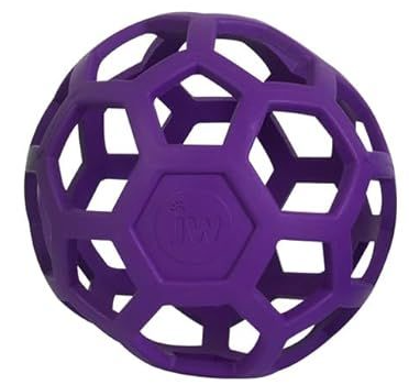 JW Pet Hol-ee Roller Dog Toy Puzzle Ball, Natural Rubber, Extra Large (7.5 Inch Diameter)
