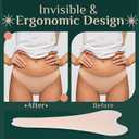 2 x Invisible Silicone Pads for Women  Reusable Seamless Inserts | Smooth Front Guard for Leggings, Swimwear & Activewear (3 Pack) Beige