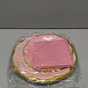 Vesici 60 Pcs Pink Party Plates with Napkins 9 Inch 7 Inch Paper Plates and Disposable Napkins with Gold Foil Border for Bridal Baby Shower Tea Birthday Wedding Party Supplies