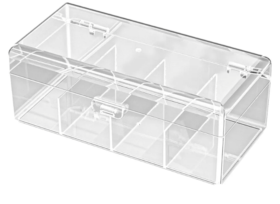 Card Collector Box Trading Card Organizer with Divider Transparent Protect Collectible Cardboard Holder Cardboard Storage Box 2 pack